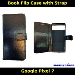 Book Flip Case with Strap For Google Pixel 7 GVU6C Slim Fit Look